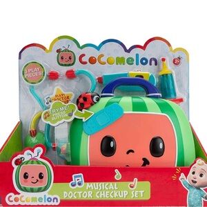 Cocomelon Musical Doctor Checkup Set Case 4 Play Pieces With Sound & Dr Song-NIB